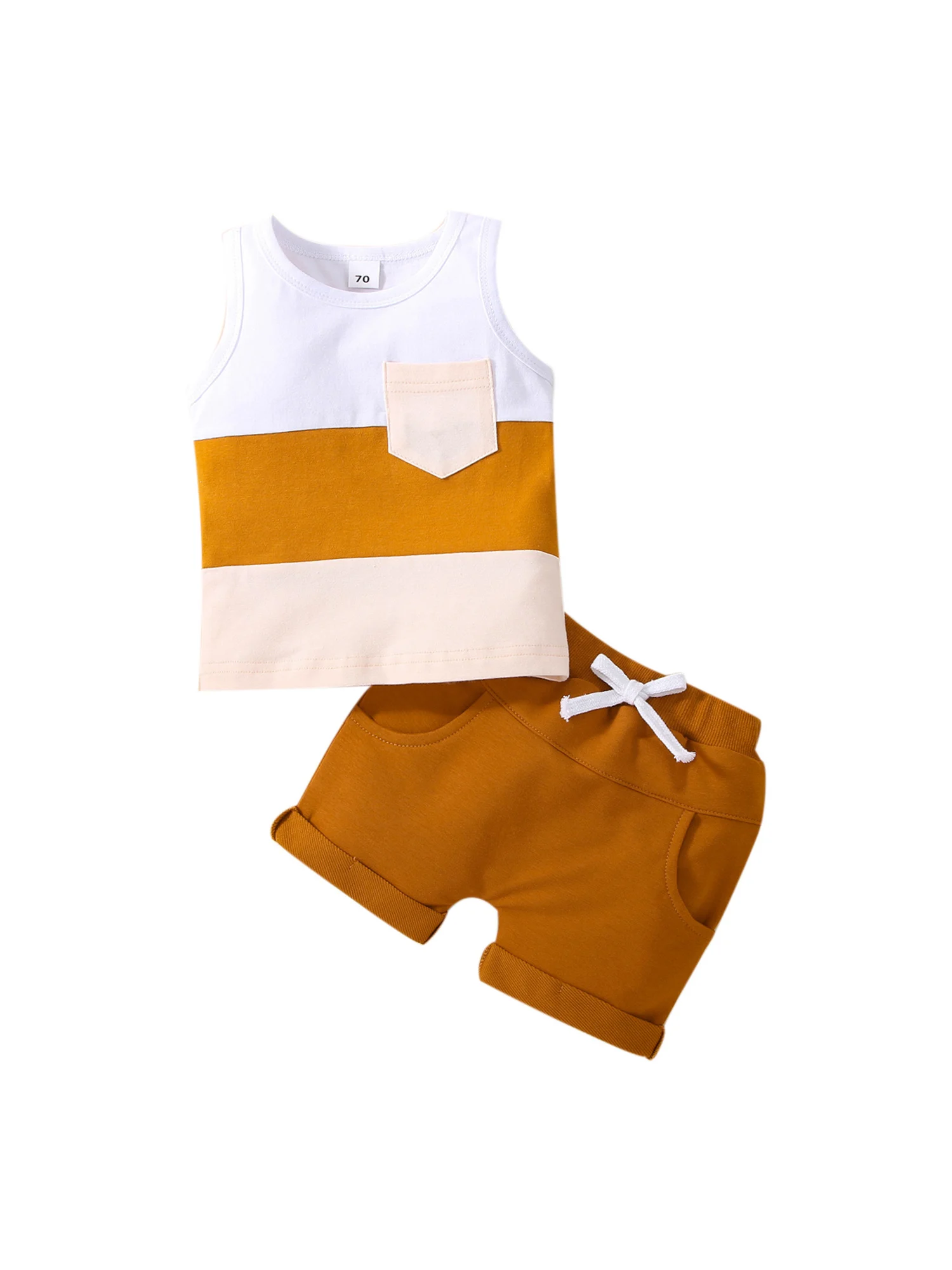 Todder Boys 2PCS Shorts Set Color Block Stripe Suit Sleeveless Tank Vest Tees Shorts Baby Boys Summer Pocket Playsuit
Todder Boys 2PCS Shorts Set Color Block Stripe Suit Sleeveless Tank Vest Tees Shorts Baby Boys Summer Pocket Playsuit