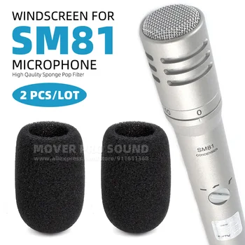 2PCS/LOT For SHURE SM81 SM 81 LC Microphone Windscreen Pop Filter Windshield Sponge Foam Instrument Mic Windproof Mask Cover