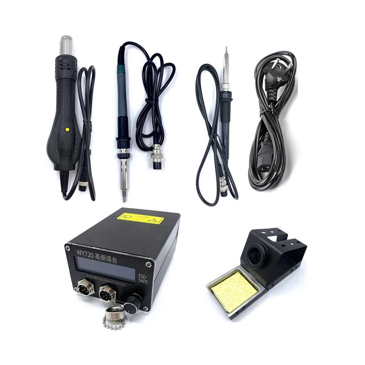 WY720 Solder Station Electric Solder Iron LED Digital Display Rework Station with Soldering Tips Welding Tool EU Plug
WY720 Solder Station Electric Solder Iron LED Digital Display Rework Station with Soldering Tips Welding Tool EU Plug