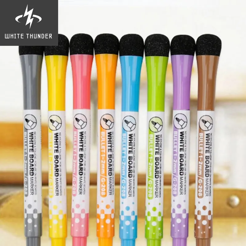 

8PCS Colorful Magnetic Marker Pen Erasable Whiteboard Art Pen DIY Erase Student Drawing Stationery School Supplies
