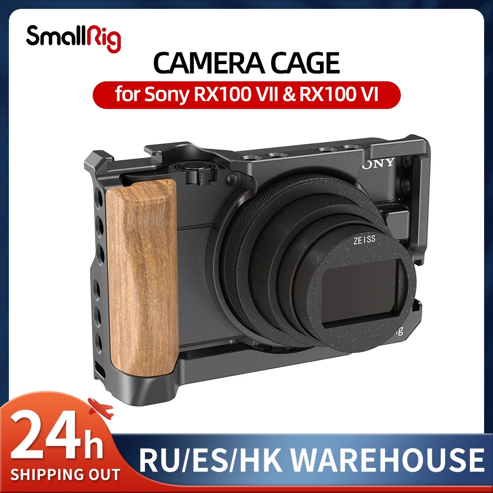 Клетка SmallRig для камеры Sony RX100 VII и RX100 VI с деревянной боковой ручкой, крепление холодного башмака, микрофон Fr, DIY вариант s2434
Клетка SmallRig для камеры Sony RX100 VII и RX100 VI с деревянной боковой ручкой, крепление холодного башмака, микрофон Fr, DIY вариант s2434