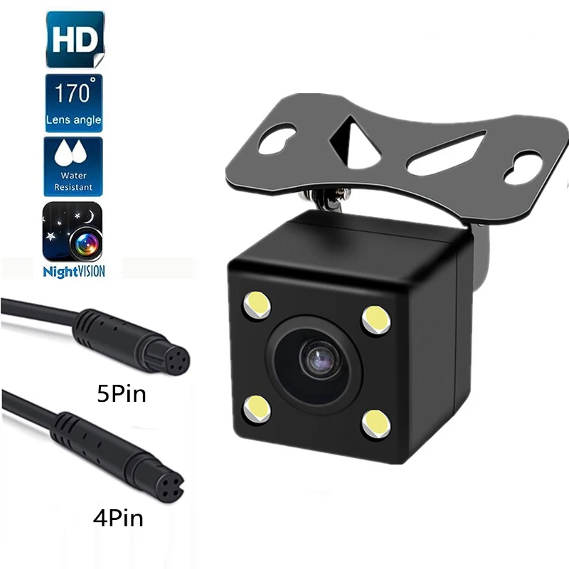 Dashcam Reversing image camera Four pin five pin 1080P HD LED waterproof night vision reversing camera
Dashcam Reversing image camera Four pin five pin 1080P HD LED waterproof night vision reversing camera