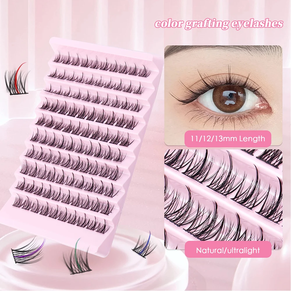 Segmented Bunch C-Curl Wispy Colorful Lashes Extensions Natural Grafting Tufted Tip Individual False Eyelashes Women Eye Makeup
Segmented Bunch C-Curl Wispy Colorful Lashes Extensions Natural Grafting Tufted Tip Individual False Eyelashes Women Eye Makeup
