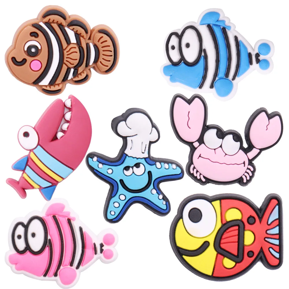 7PCS PVC Cute Cartoon Shoe Charms Kawaii Colorful Kinds Of Fish Starfish Crab Croc Jibz Buckle Fit Wristbands Shoe Decoration
7PCS PVC Cute Cartoon Shoe Charms Kawaii Colorful Kinds Of Fish Starfish Crab Croc Jibz Buckle Fit Wristbands Shoe Decoration