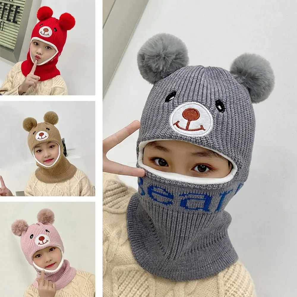 Warm Kids Knitted Hat Cute Windproof Soft Hat Scarf Set Thick Pompom Cartoon Baby Hat 
Warm Kids Knitted Hat Cute Windproof Soft Hat Scarf Set Thick Pompom Cartoon Baby Hat