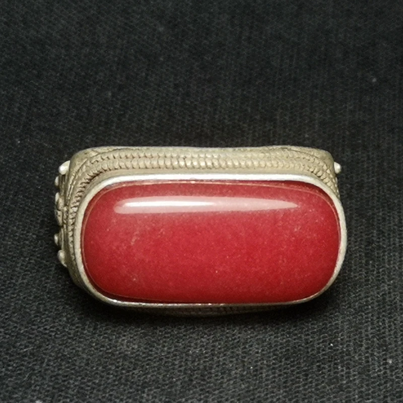 Superb Collection Old China Tibet Silver Handmade Inlay Jade Ring Ornament Gift
Superb Collection Old China Tibet Silver Handmade Inlay Jade Ring Ornament Gift