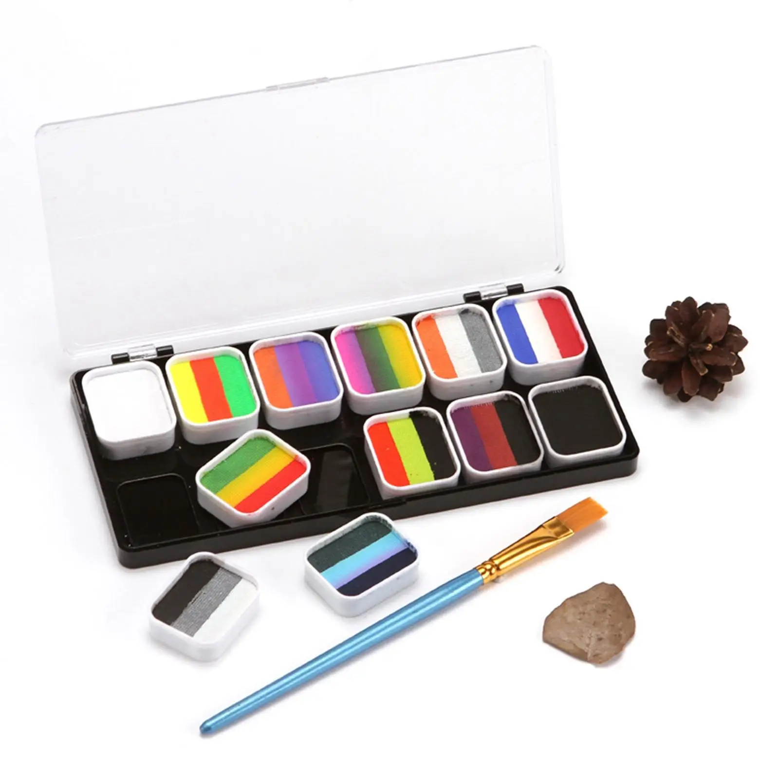 Face Body Paint Face Painting Kit with 10 Brushes Washable Professional for Halloween Festival Party Cosplay Stage Performance
Face Body Paint Face Painting Kit with 10 Brushes Washable Professional for Halloween Festival Party Cosplay Stage Performance