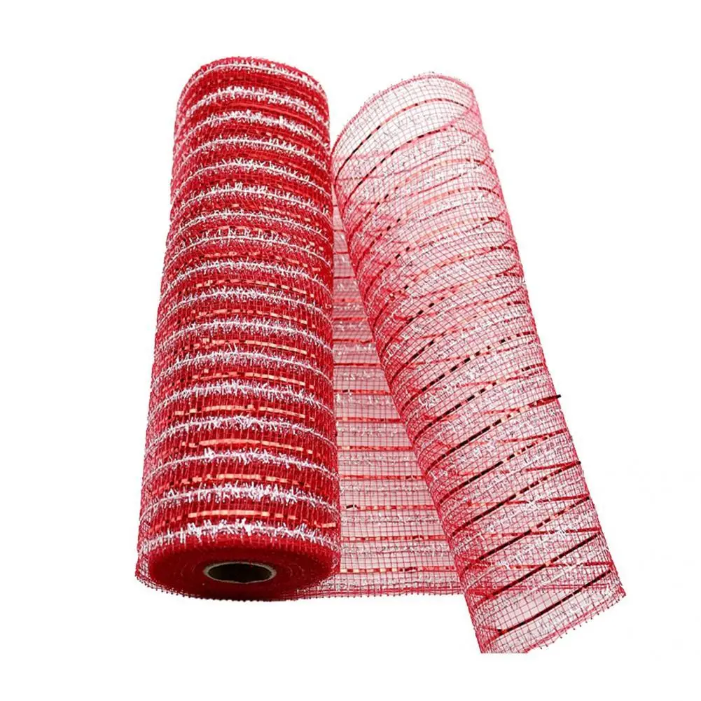 1 Roll Excellent Decorative Mesh Reusable Simple Operation Practical Creative Poly Mesh Ribbon DIY Xmas Wreath Decor
1 Roll Excellent Decorative Mesh Reusable Simple Operation Practical Creative Poly Mesh Ribbon DIY Xmas Wreath Decor