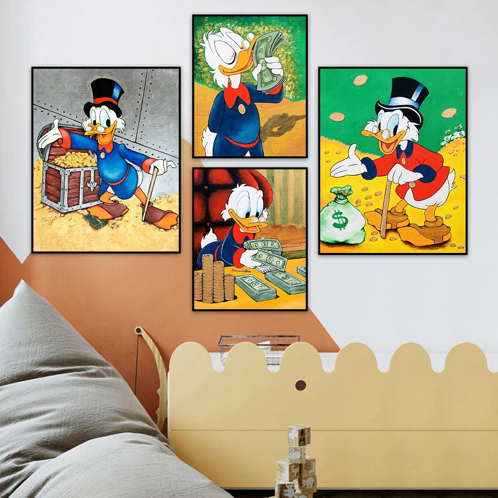 Funny Donald Duck And His Money Canvas Paintings Street Graffiti Art Disney Art Poster and Print Wall Picture Room Decoration
Funny Donald Duck And His Money Canvas Paintings Street Graffiti Art Disney Art Poster and Print Wall Picture Room Decoration