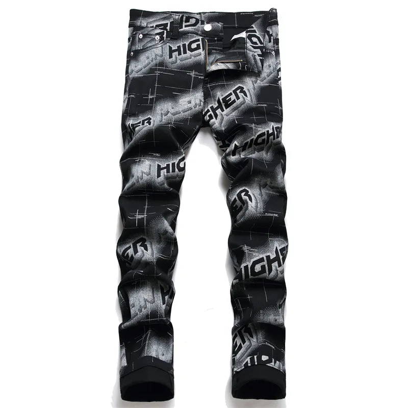 Black 3D Digital Printed Jeans 2022 Summer Street Middle Stretch Stretch High Street Casual Pants
Black 3D Digital Printed Jeans 2022 Summer Street Middle Stretch Stretch High Street Casual Pants