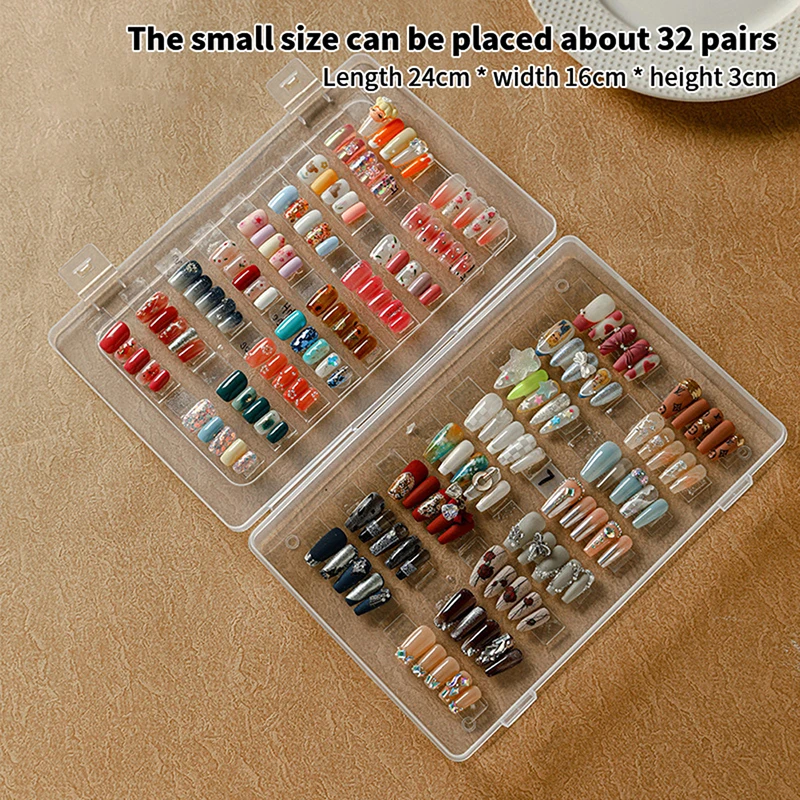 1PC Dustproof Large Capacity Nail Art Storage Box Wearable Nail Patch Display Board Box Transparent Plastic Makeup Organizer
1PC Dustproof Large Capacity Nail Art Storage Box Wearable Nail Patch Display Board Box Transparent Plastic Makeup Organizer