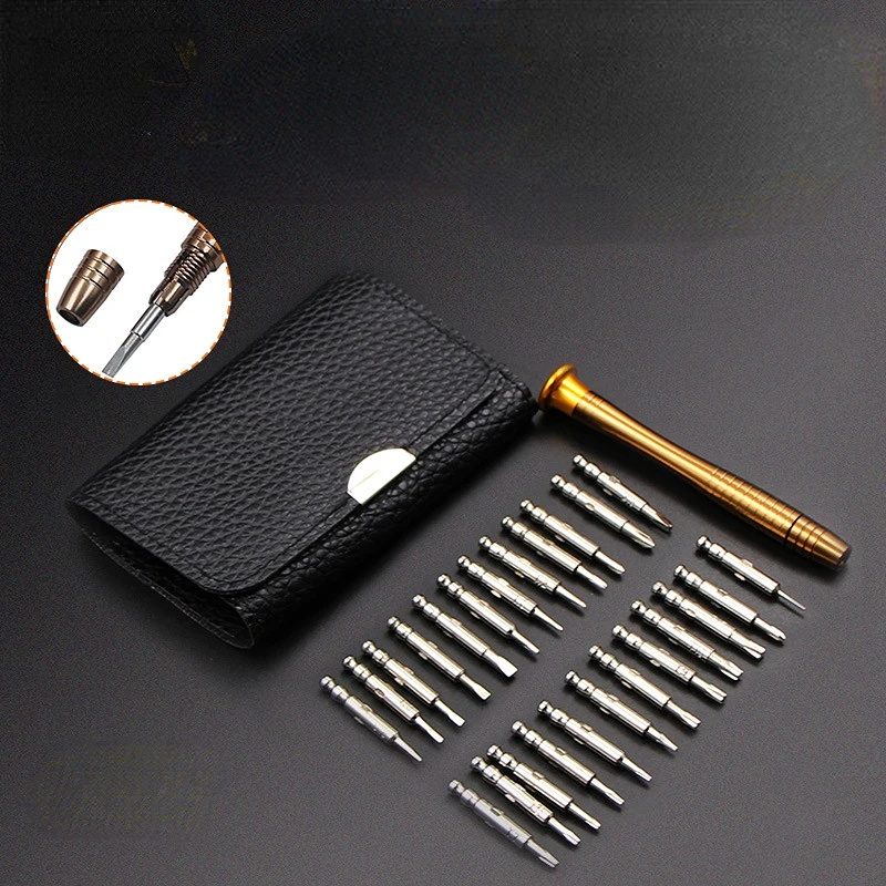 25-in-1 Multi-purpose Leather Case Manual Screwdriver Screwdriver Set Mobile Phone Notebook Maintenance Tool Wholesale
25-in-1 Multi-purpose Leather Case Manual Screwdriver Screwdriver Set Mobile Phone Notebook Maintenance Tool Wholesale