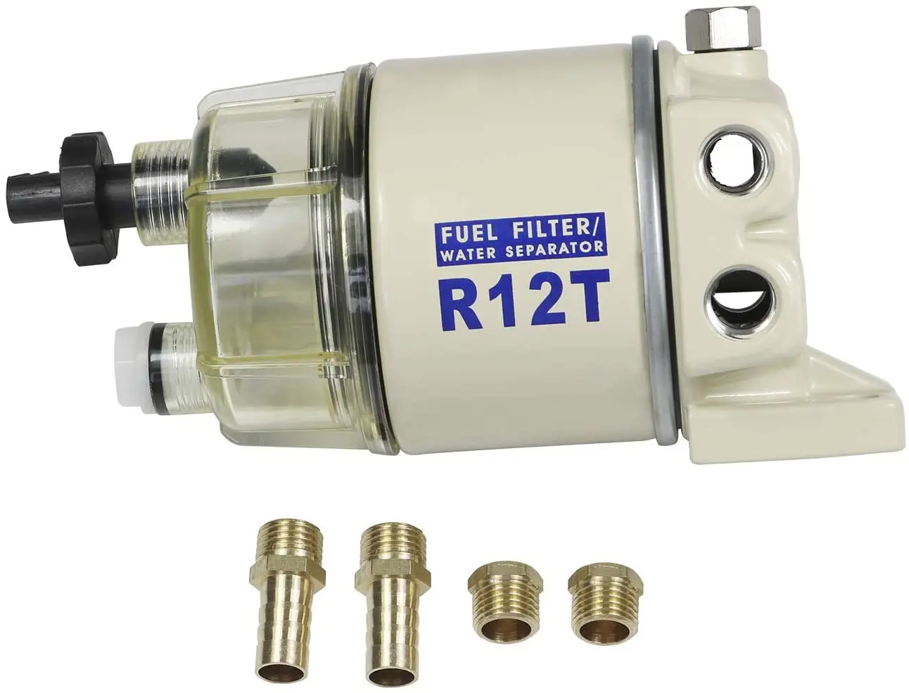 R12T Fuel Filter Water Separator Complete Kit - Marine SPIN-ON R12T Filter Replaces S3240 120AT NPT ZG1/4-19 Fit 3/8 Inch NPT Ou
R12T Fuel Filter Water Separator Complete Kit - Marine SPIN-ON R12T Filter Replaces S3240 120AT NPT ZG1/4-19 Fit 3/8 Inch NPT Ou