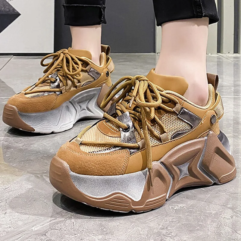 2022 Autumn And Winter Trend New Mixed Colors Increasing Women's Casual Shoes PU Mesh Splicing Lace-Up All-Match Sneakers
2022 Autumn And Winter Trend New Mixed Colors Increasing Women's Casual Shoes PU Mesh Splicing Lace-Up All-Match Sneakers