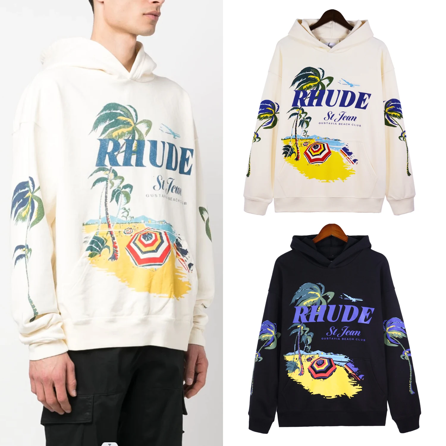 new Rhude high quality 100% cotton Double sided letter printing Hoodies Sweatshirt Men Hip Hop Sport Pullover Streetwear
new Rhude high quality 100% cotton Double sided letter printing Hoodies Sweatshirt Men Hip Hop Sport Pullover Streetwear