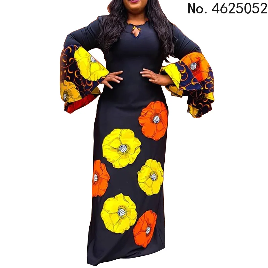 Весна-Осень 2022, Африканское женское длинное платье с круглым вырезом и принтом из полиэстера, африканские платья для женщин, американская о... 
Весна-Осень 2022, Африканское женское длинное платье с круглым вырезом и принтом из полиэстера, африканские платья для женщин, американская о...