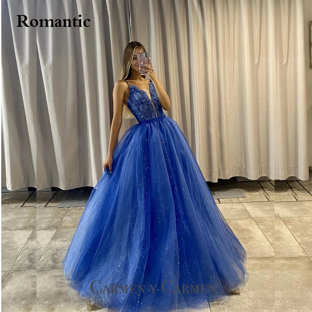 Romantic Blue Sparkly Tulle Party Dresses Flowers Detachable Train Spaghetti Strap Vestido Long Short Party Gowns Graduation
Romantic Blue Sparkly Tulle Party Dresses Flowers Detachable Train Spaghetti Strap Vestido Long Short Party Gowns Graduation