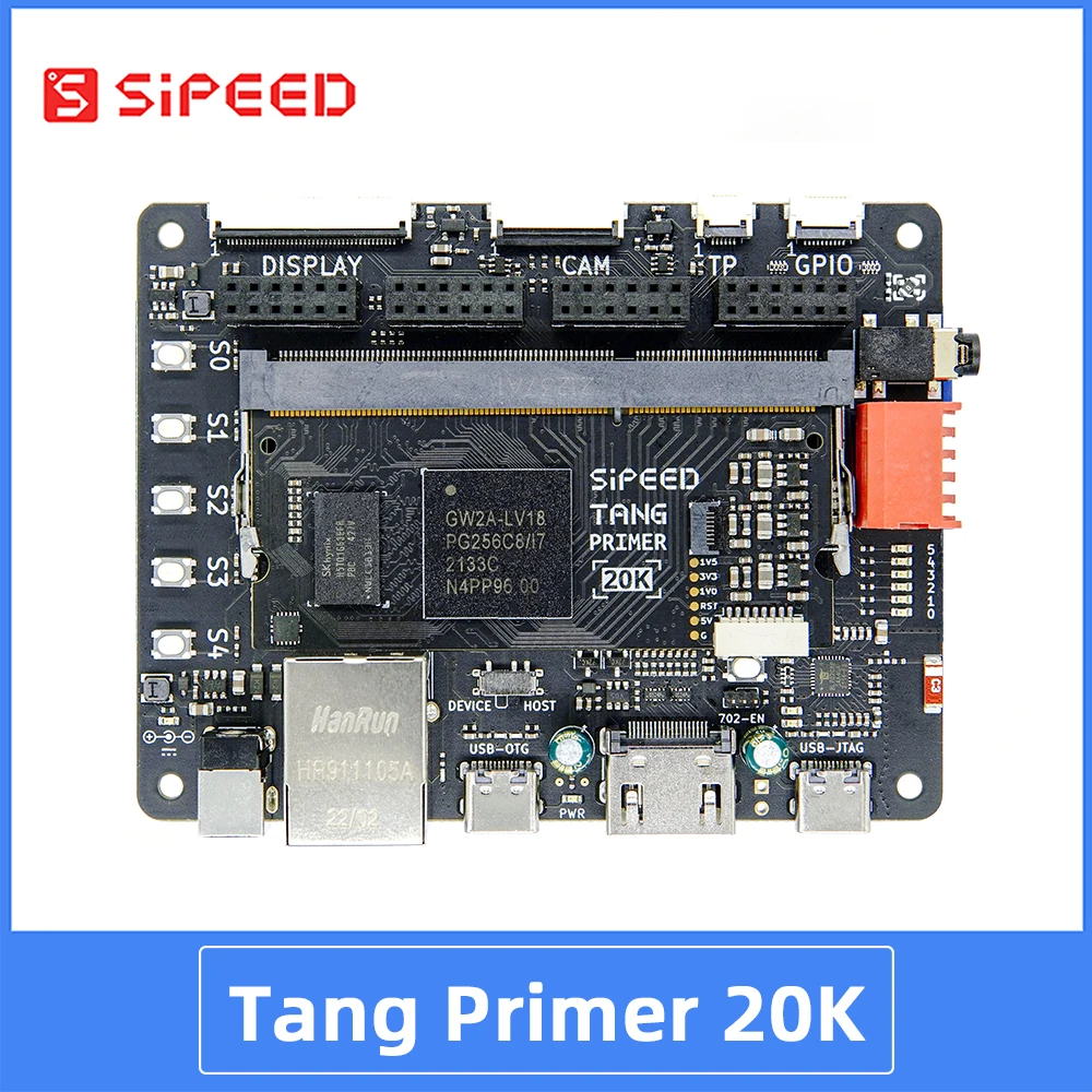 Sipeed Tang Primer 20K GOWIN GW2A FPGA GoAI Core Board Minimum System
Sipeed Tang Primer 20K GOWIN GW2A FPGA GoAI Core Board Minimum System