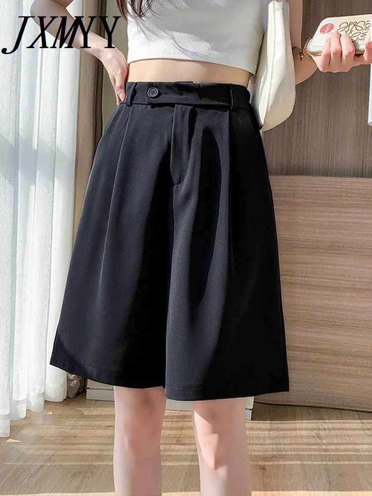 JXMYY 2022 Summer New Comfortable Ice Silk Suit Shorts Fashion Loose High Waist Five-Point Mid-Pants Wide-Leg Casual Pants Women
JXMYY 2022 Summer New Comfortable Ice Silk Suit Shorts Fashion Loose High Waist Five-Point Mid-Pants Wide-Leg Casual Pants Women