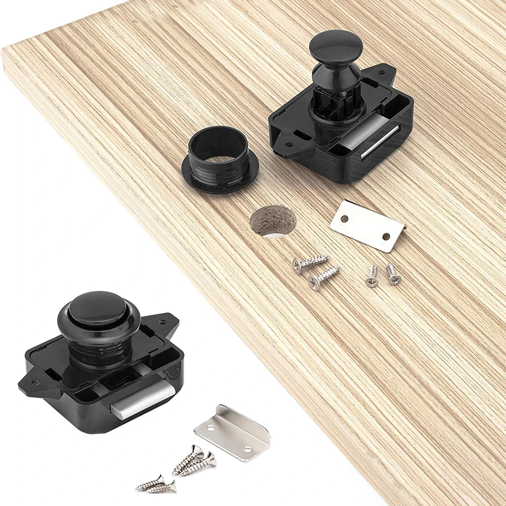 1pcs Black Zinc Alloy Knob Latch RV Cabinet Hanger Drawer Camper Latch Knob Handle Push Button Latch For 15-18mm Door Thickness
1pcs Black Zinc Alloy Knob Latch RV Cabinet Hanger Drawer Camper Latch Knob Handle Push Button Latch For 15-18mm Door Thickness