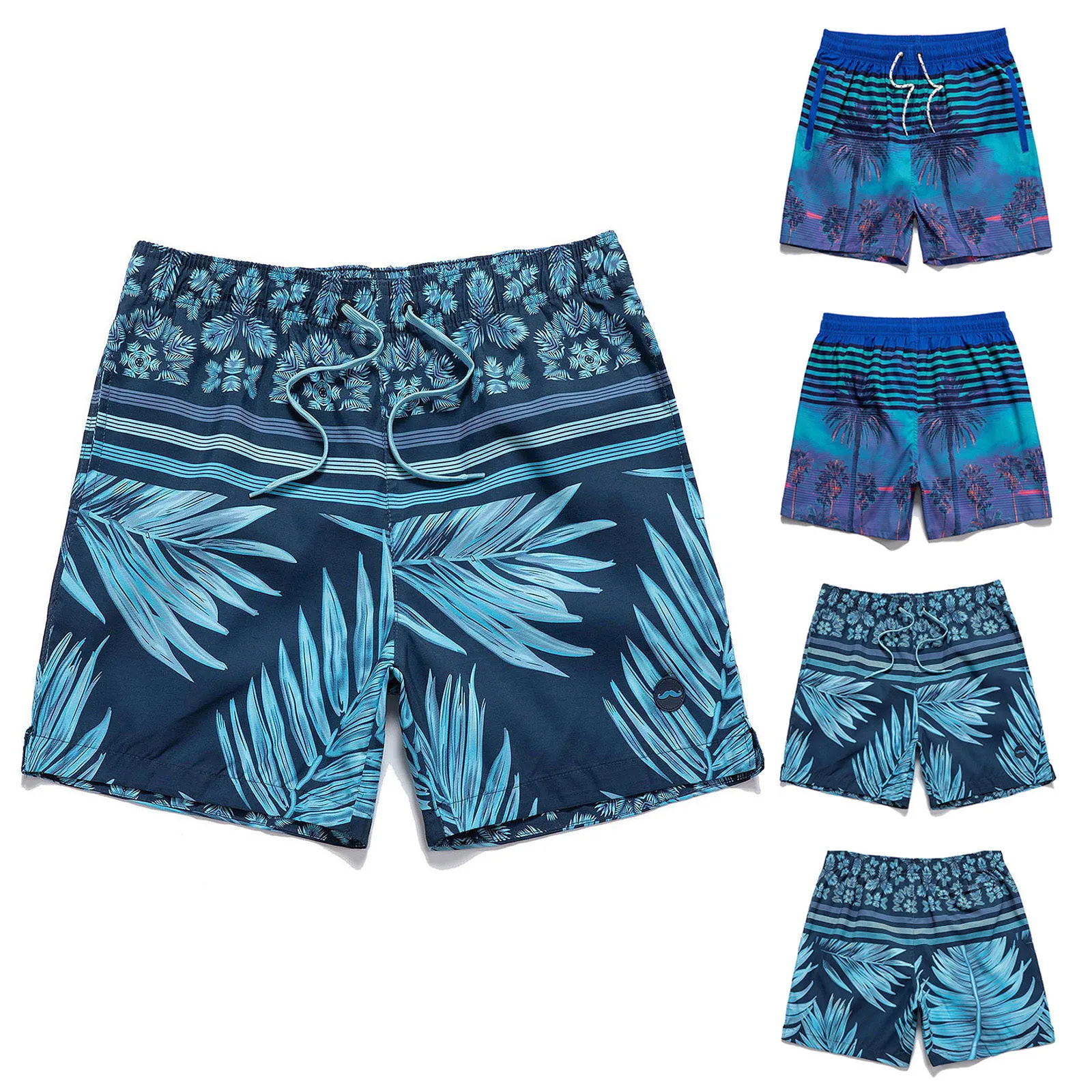 

Summer Men's Hawaiian Vacation Swim Trunks Casual Printed Board Shorts With Mesh Lining Quick Dry Swimming Shorts Siwmwear#g3