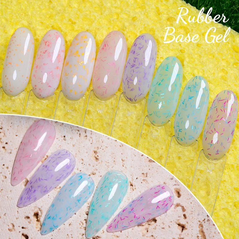 PUENTE Glitter Rubber Base Gel Nail Polish Colorful Sequins Extension Nail Gel Soak Off UV Self-leveling Gel Varnish Manicure
PUENTE Glitter Rubber Base Gel Nail Polish Colorful Sequins Extension Nail Gel Soak Off UV Self-leveling Gel Varnish Manicure
