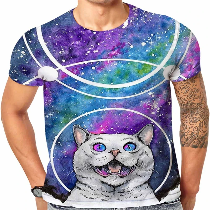 Starry Sky Cats Summer 3D Men's T Shirt Fashion Printed Short Sleeve O Neck Tops Sport T-Shirts High Quality Women Children Tee
Starry Sky Cats Summer 3D Men's T Shirt Fashion Printed Short Sleeve O Neck Tops Sport T-Shirts High Quality Women Children Tee