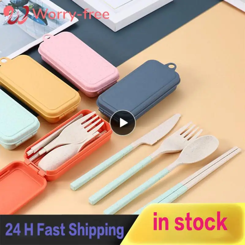 

Portable Fork Student Removable Cutlery Set Four Piece Suit Removable Combination Spoon Children Dinnerware Four-piece Set Knife