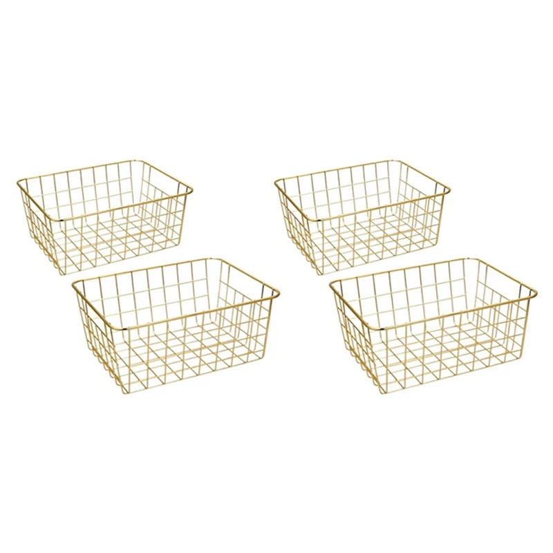 Wire Baskets, Gold 4 Pack Wire Basket, Organizing Storage Crafts Decor Kitchen (Gold )
Wire Baskets, Gold 4 Pack Wire Basket, Organizing Storage Crafts Decor Kitchen (Gold )