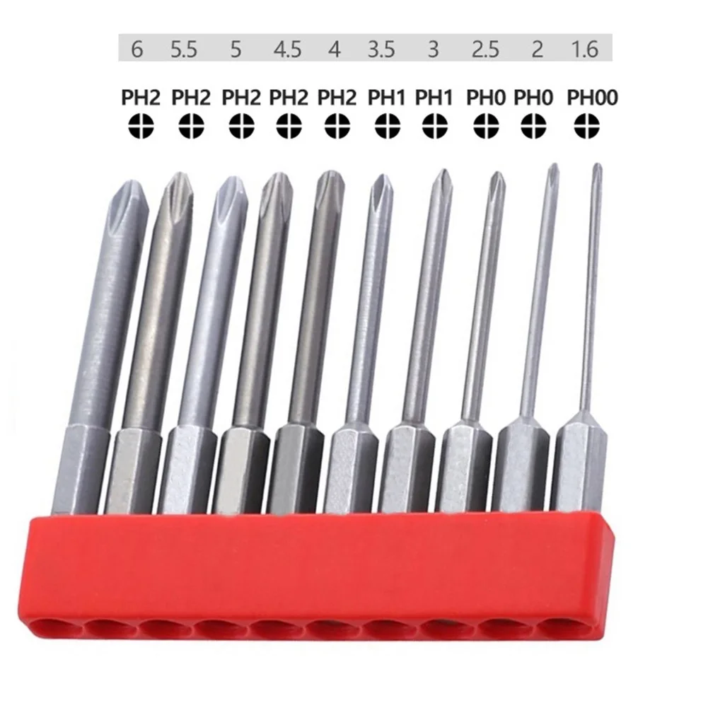 10pcs 65mm Magnetic Cross Screwdriver Bits 1/4 Inch Hex Shank PH00 PH0 PH1 PH2 For Electrician Electric Drills Appliances Tools
10pcs 65mm Magnetic Cross Screwdriver Bits 1/4 Inch Hex Shank PH00 PH0 PH1 PH2 For Electrician Electric Drills Appliances Tools