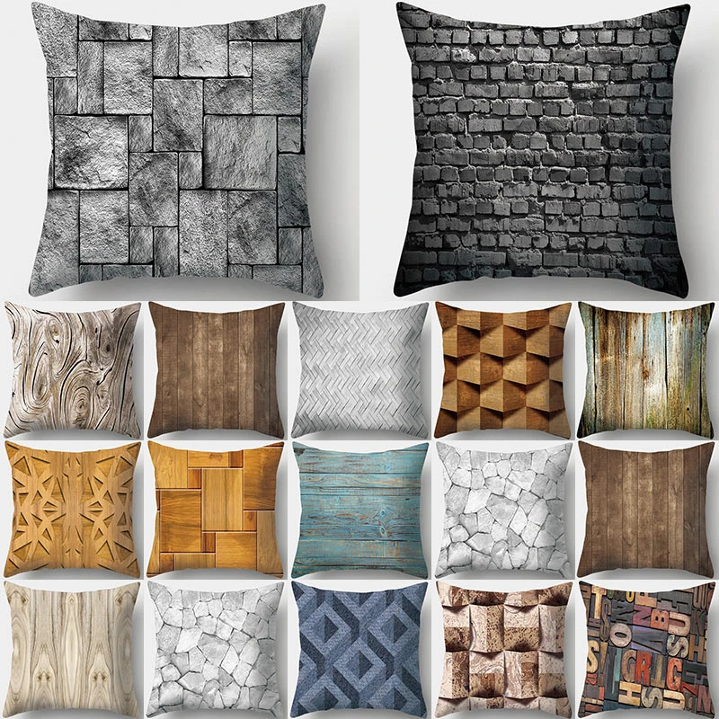 3D Wood Stone Pattern Decorative Cushions Pillowcase Polyester Cushion Cover Throw Pillow Sofa Decoration Pillowcover
3D Wood Stone Pattern Decorative Cushions Pillowcase Polyester Cushion Cover Throw Pillow Sofa Decoration Pillowcover