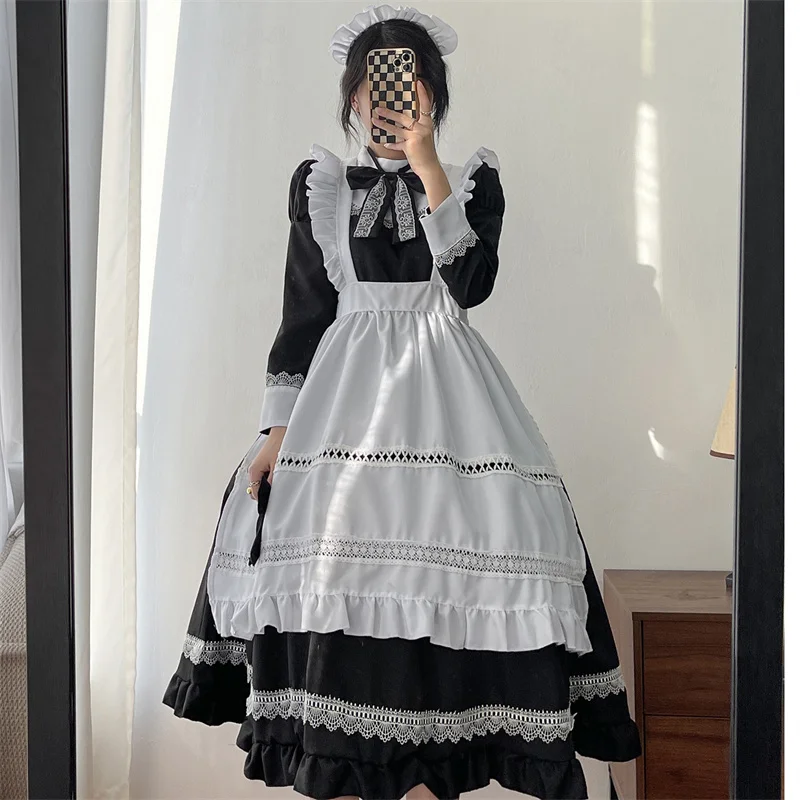 British Aristocratic Long-sleeved Lolita Women Maid Anime Cosplay Suit British Japanese Uniform Cute Lolita Dress Plus Size Jsk 
British Aristocratic Long-sleeved Lolita Women Maid Anime Cosplay Suit British Japanese Uniform Cute Lolita Dress Plus Size Jsk