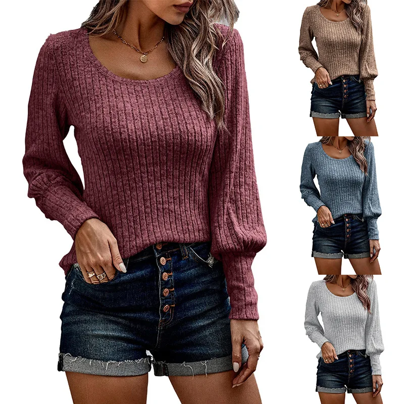 Female 2023 New Autumn Winter Long Sleeve Round Neck Pullover Loose Solid Color Striped Office Lady Casual Popularity Sweater 
Female 2023 New Autumn Winter Long Sleeve Round Neck Pullover Loose Solid Color Striped Office Lady Casual Popularity Sweater