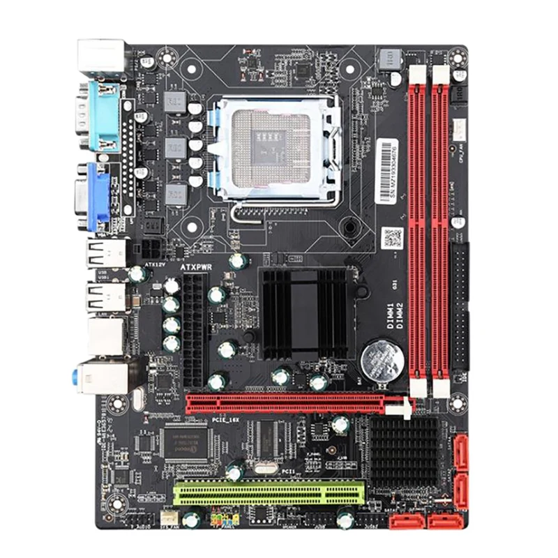 G31 Computer Motherboard Dual Channel SATA2.0 M-ATX LGA 775 Pin Supports DDR2X2 Memory with COM+VGA HD Interface
G31 Computer Motherboard Dual Channel SATA2.0 M-ATX LGA 775 Pin Supports DDR2X2 Memory with COM+VGA HD Interface