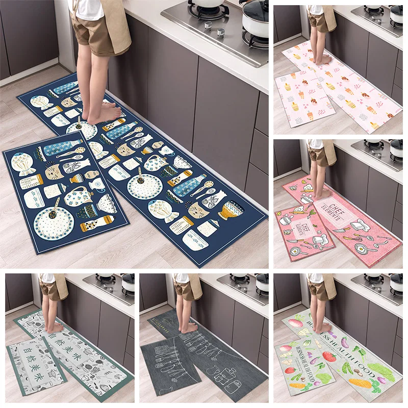 2pcs/Set Kitchen Mats Bath Carpet Floor Mat Long Rugs Washable Home Entrance Doormat Anti-slip Antifouling Room Decorativen 
2pcs/Set Kitchen Mats Bath Carpet Floor Mat Long Rugs Washable Home Entrance Doormat Anti-slip Antifouling Room Decorativen