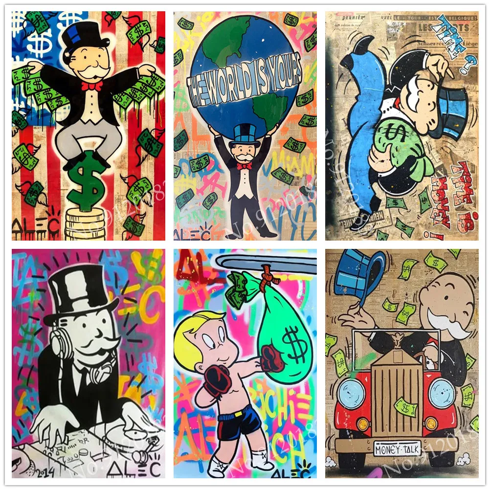 Alec Monopoly Graffiti Art Painting Diamond Money Talk Rich Man Art Full Diamond Painting Embroidery Diy Cross Stitch Rhinestone
Alec Monopoly Graffiti Art Painting Diamond Money Talk Rich Man Art Full Diamond Painting Embroidery Diy Cross Stitch Rhinestone