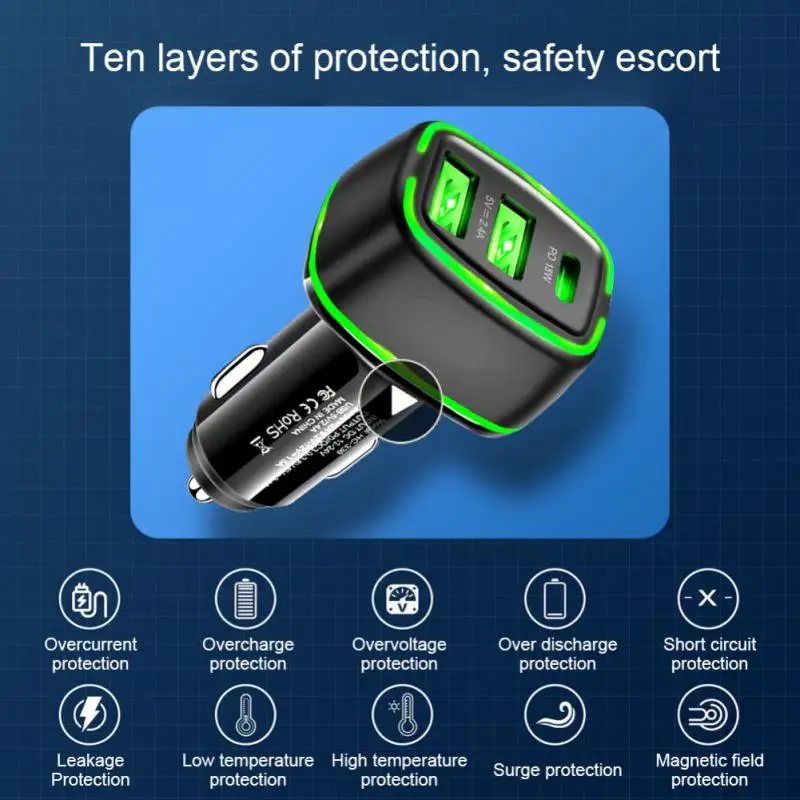 3 Port Car Charger Cigarette Lighter Practical Multifunctional Car Charger Flash Charge Durable Portable Car Accessories
3 Port Car Charger Cigarette Lighter Practical Multifunctional Car Charger Flash Charge Durable Portable Car Accessories