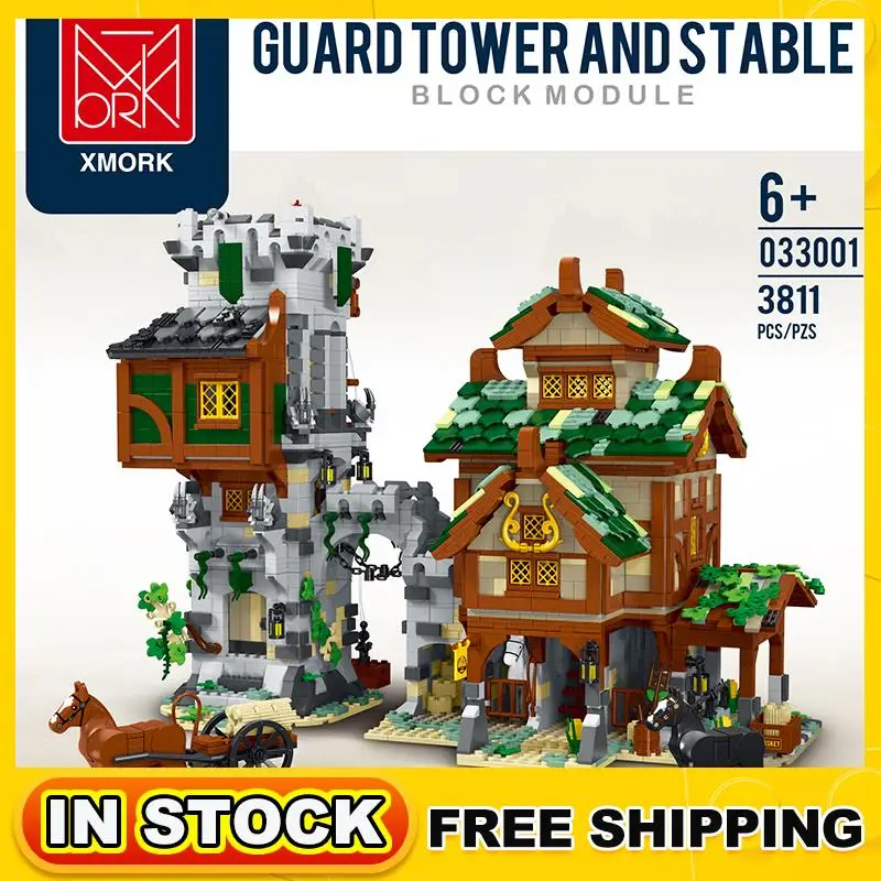 City Medieval Architecture Stables And Guard Tower Model Building Blocks Street View Brick Construction Set Toys For Children
City Medieval Architecture Stables And Guard Tower Model Building Blocks Street View Brick Construction Set Toys For Children
