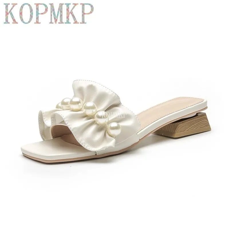 2022 Newly Arrived Fashion Pleated Designer Shoes Women Chunky High Heels Slippers Pearl Jelly Slip-On Outdoors Sandals 35-42
2022 Newly Arrived Fashion Pleated Designer Shoes Women Chunky High Heels Slippers Pearl Jelly Slip-On Outdoors Sandals 35-42