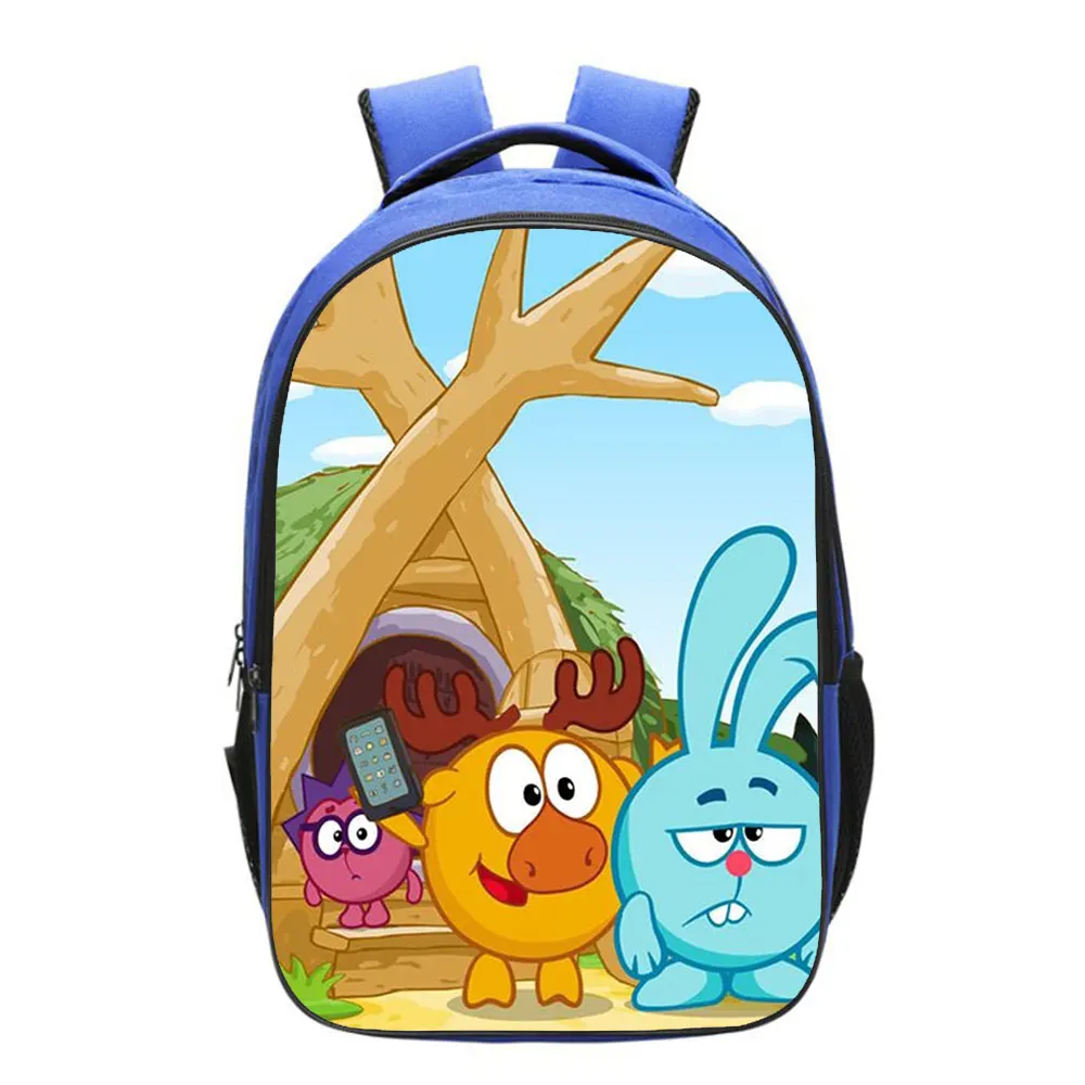 

New Cartoon Kikoriki Backpack Fashion Rucksack Teens Schoolbag Casual Bookbag Boys Bagpacks Girls Knapsack Men Satchel 16 Inch