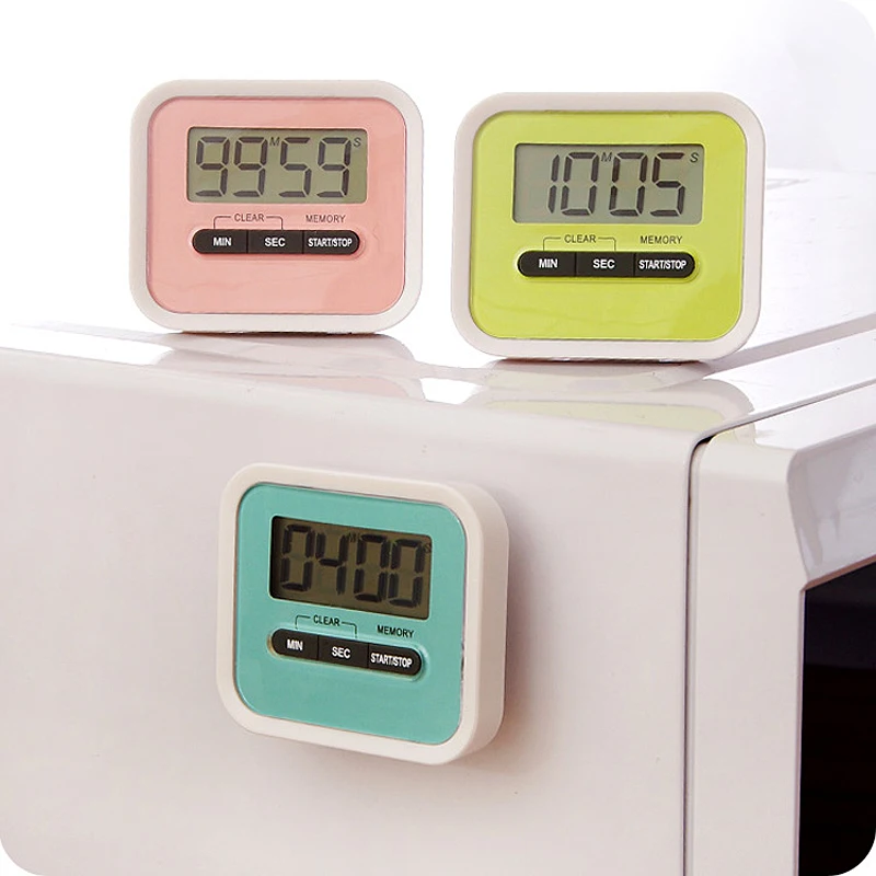 Kitchen Timer Clock Magnetic Backing Stand LCD Display for Cooking Baking Sports Games Electronic Countdown таймер кухонный New 
Kitchen Timer Clock Magnetic Backing Stand LCD Display for Cooking Baking Sports Games Electronic Countdown таймер кухонный New