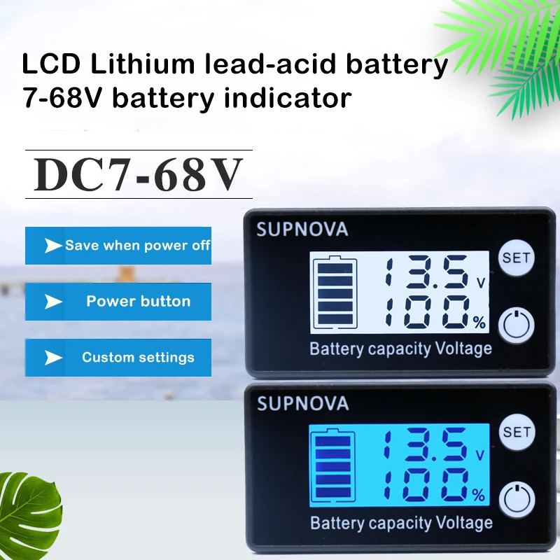 Cell Meter Indicator Voltmeter Battery Voltage 8v-100v Meter Power Lithium Lead-acid Capacity Battery Display Tester
Cell Meter Indicator Voltmeter Battery Voltage 8v-100v Meter Power Lithium Lead-acid Capacity Battery Display Tester