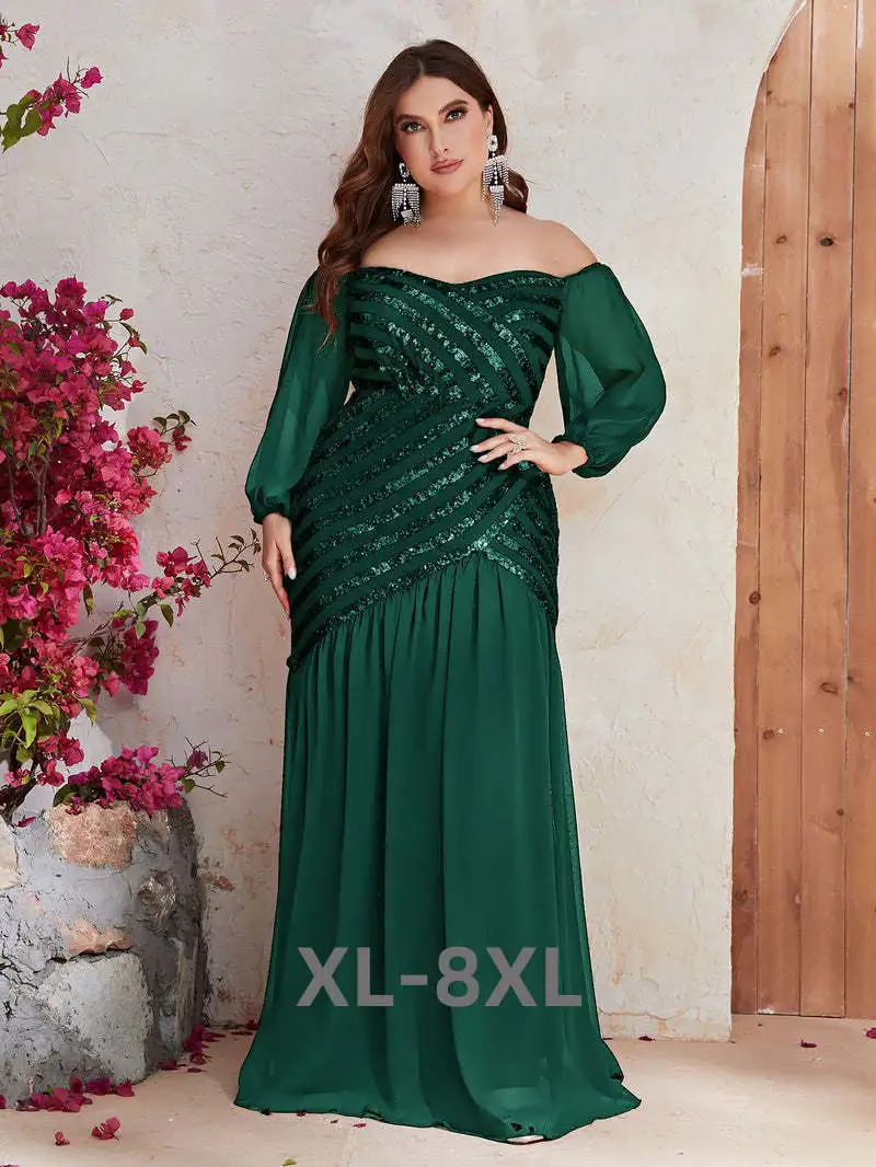 Plus Size Party Dresses Sexy Women Strapless Sequins Splicing Dresses Fashion Lady Solid Colour Wedding Guest 3xl 4xl 5xl 6xl
Plus Size Party Dresses Sexy Women Strapless Sequins Splicing Dresses Fashion Lady Solid Colour Wedding Guest 3xl 4xl 5xl 6xl