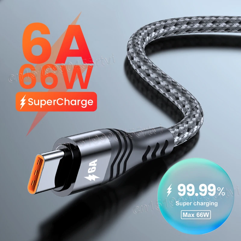 USB Type C Cable 6A 66W SCP For Huawei Mate 40 Pro 5A Fast Charging USB C Charger Cable Data Cord for Xiaomi Samsung OPPO 1/2/3M
USB Type C Cable 6A 66W SCP For Huawei Mate 40 Pro 5A Fast Charging USB C Charger Cable Data Cord for Xiaomi Samsung OPPO 1/2/3M
