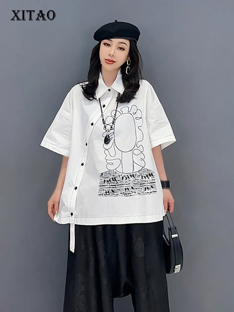 XITAO Single Breasted Shirt Turn-down Collar Print Solid Color 2023 Summer New Arrival Casual Fashion Loose All Match WLD11468
XITAO Single Breasted Shirt Turn-down Collar Print Solid Color 2023 Summer New Arrival Casual Fashion Loose All Match WLD11468