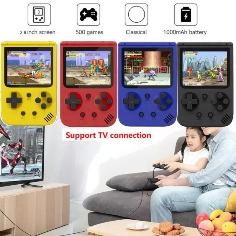 500 IN 1 Retro Video Game Console Handheld Game Player Portable Pocket TV Game Console AV Out Mini Handheld Player For Kids Gift
500 IN 1 Retro Video Game Console Handheld Game Player Portable Pocket TV Game Console AV Out Mini Handheld Player For Kids Gift