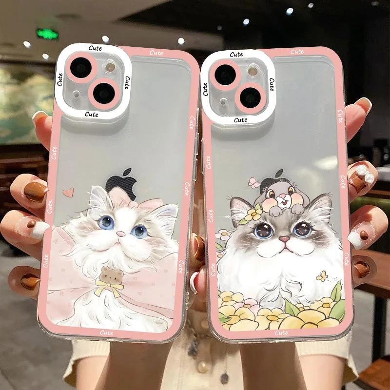 Cute Cat Animal Pattern Clear Case For iPhone 13 12 11 14 Pro Max XR X XS Bow Cat Transparent Covers For iPhone 7 8 Plus SE 2020
Cute Cat Animal Pattern Clear Case For iPhone 13 12 11 14 Pro Max XR X XS Bow Cat Transparent Covers For iPhone 7 8 Plus SE 2020