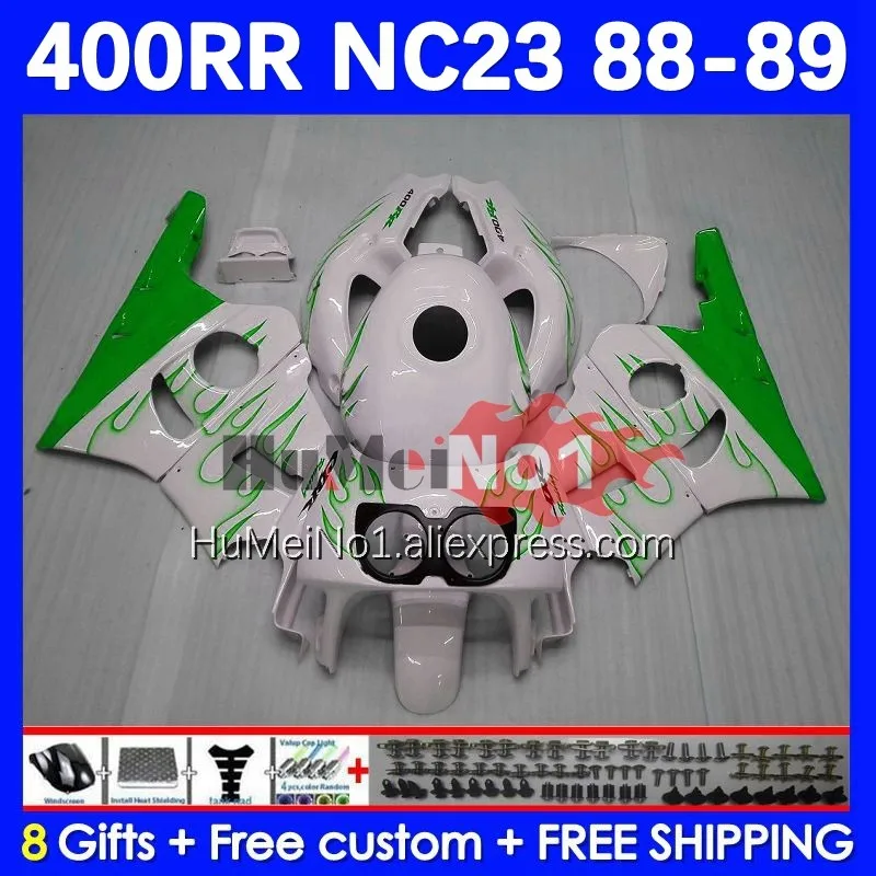 

CBR400RR For HONDA CBR 400 RR 400RR 1988 1989 1990 1991 1992 1993 135No.85 CBR400 RR NC23 88 89 90 91 92 93 Fairing green flames