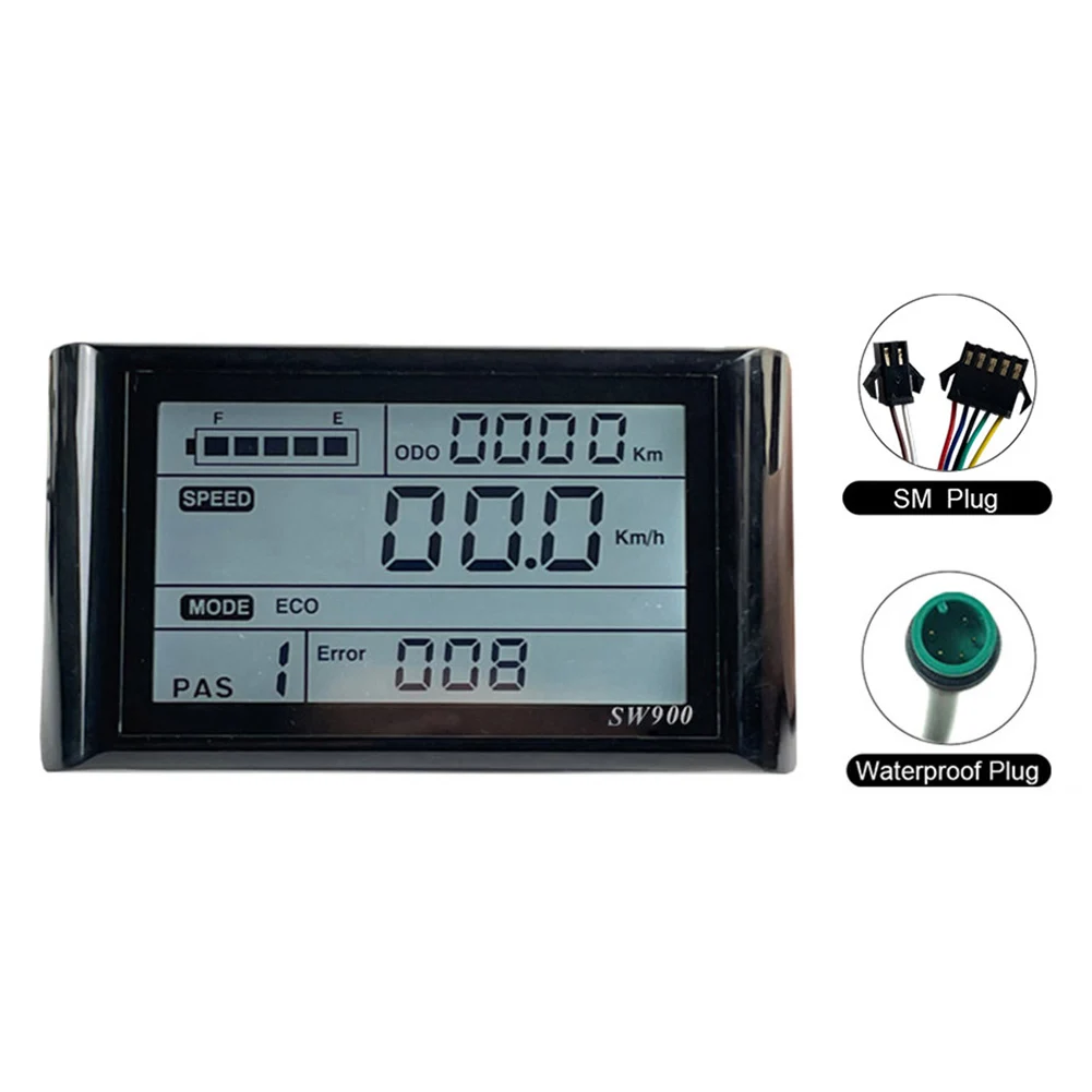 SW900 LCD Display Meter Control Panel 24/36/48V E-Bike Electric Bicycle Scooter Liquid Crystal LCD Instrument Communication
SW900 LCD Display Meter Control Panel 24/36/48V E-Bike Electric Bicycle Scooter Liquid Crystal LCD Instrument Communication
