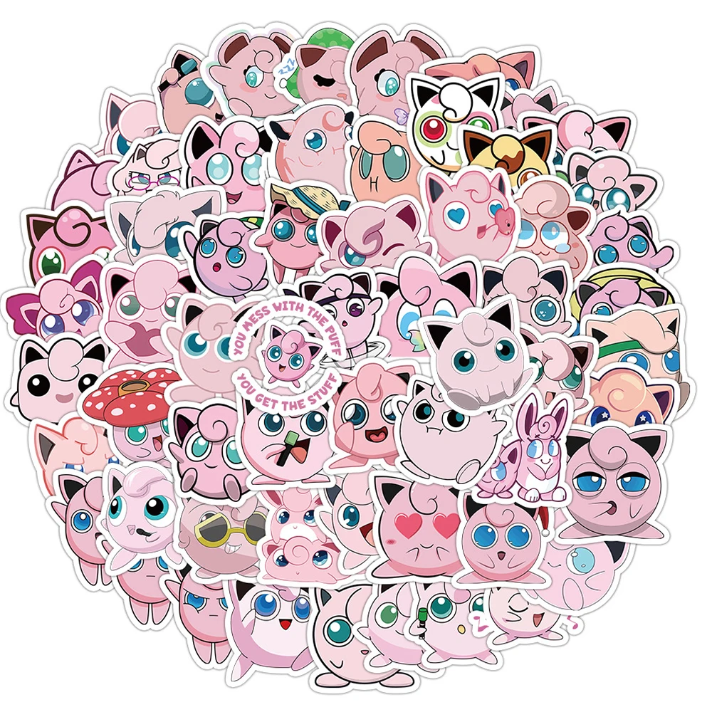 10/30/60 шт. милые розовые наклейки Jigglypuff аниме Kawaii Pokemon мультяшная наклейка DIY